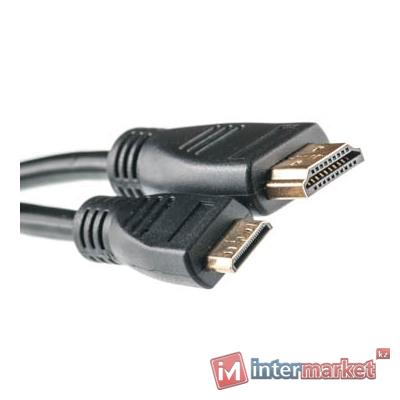 Виде кабель PowerPlant mini HDMI - HDMI, 0.5m, позолоченные коннекторы, 1.3V